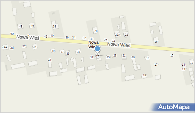 Nowa Wieś, Nowa Wieś, 27, mapa Nowa Wieś