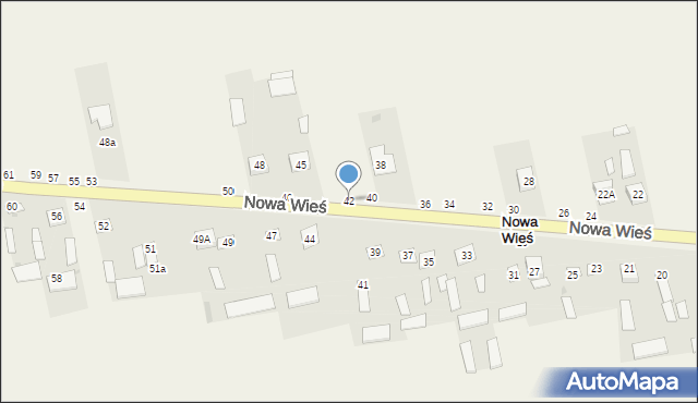 Nowa Wieś, Nowa Wieś, 42, mapa Nowa Wieś