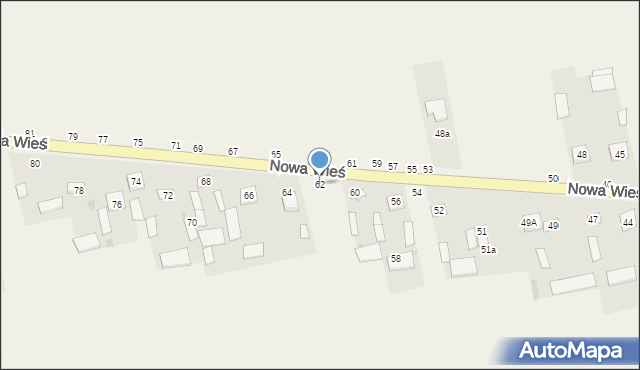Nowa Wieś, Nowa Wieś, 62, mapa Nowa Wieś