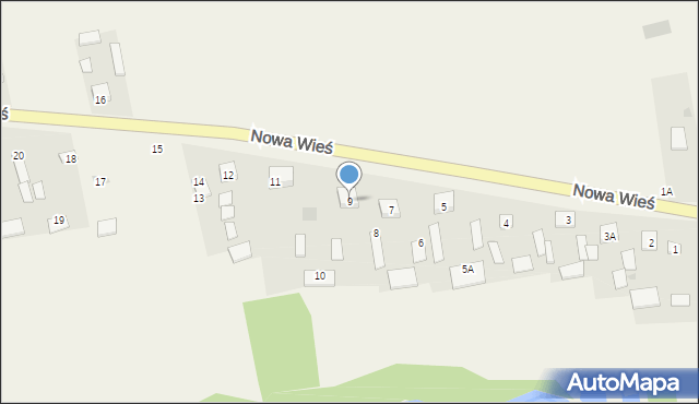 Nowa Wieś, Nowa Wieś, 9, mapa Nowa Wieś