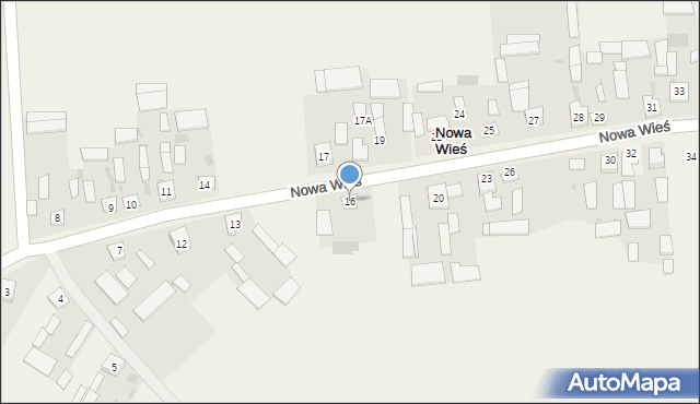 Nowa Wieś, Nowa Wieś, 16, mapa Nowa Wieś