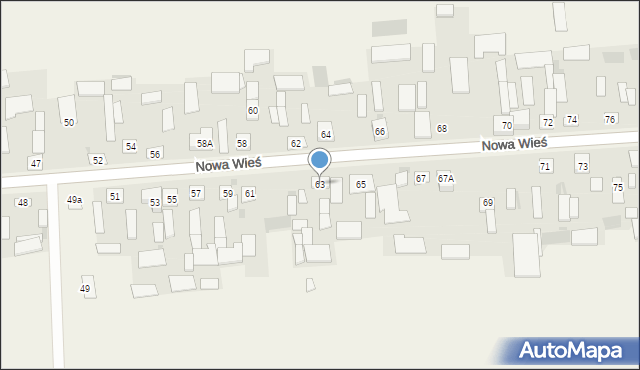Nowa Wieś, Nowa Wieś, 63, mapa Nowa Wieś