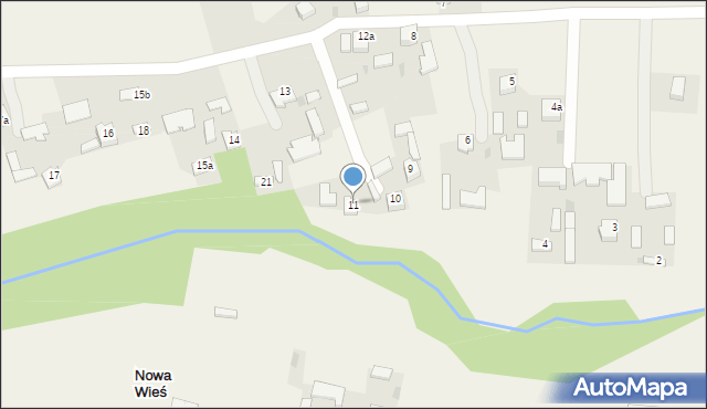 Nowa Wieś, Nowa Wieś, 11, mapa Nowa Wieś