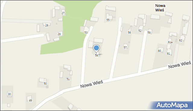 Nowa Wieś, Nowa Wieś, 54, mapa Nowa Wieś