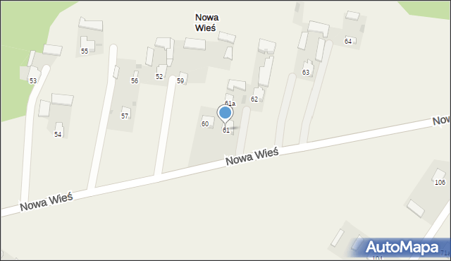 Nowa Wieś, Nowa Wieś, 61, mapa Nowa Wieś