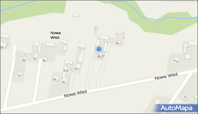 Nowa Wieś, Nowa Wieś, 63, mapa Nowa Wieś