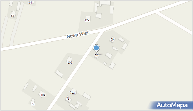 Nowa Wieś, Nowa Wieś, 70, mapa Nowa Wieś