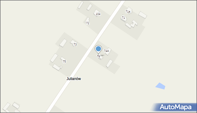 Nowa Wieś, Nowa Wieś, 74, mapa Nowa Wieś