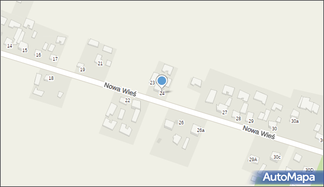Nowa Wieś, Nowa Wieś, 24, mapa Nowa Wieś