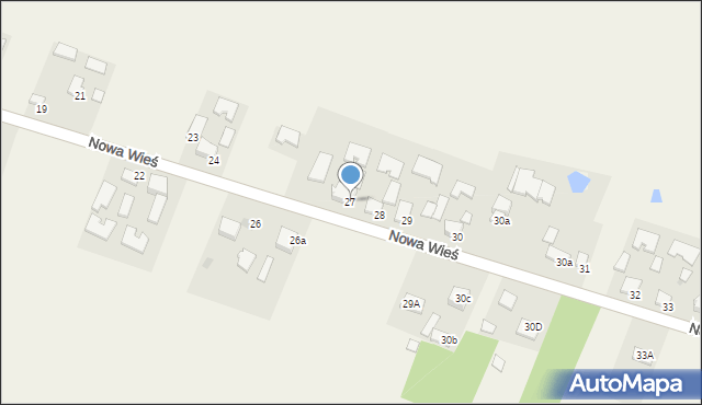 Nowa Wieś, Nowa Wieś, 27, mapa Nowa Wieś