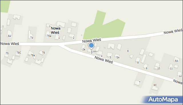 Nowa Wieś, Nowa Wieś, 3, mapa Nowa Wieś
