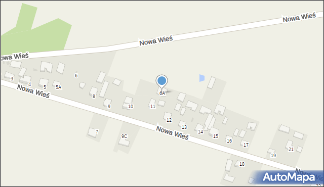 Nowa Wieś, Nowa Wieś, 6A, mapa Nowa Wieś
