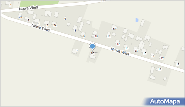 Nowa Wieś, Nowa Wieś, 9C, mapa Nowa Wieś