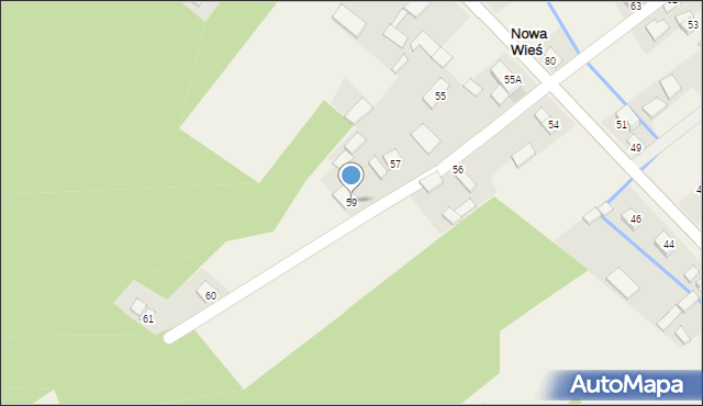 Nowa Wieś, Nowa Wieś, 59, mapa Nowa Wieś