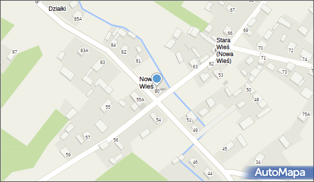 Nowa Wieś, Nowa Wieś, 80, mapa Nowa Wieś