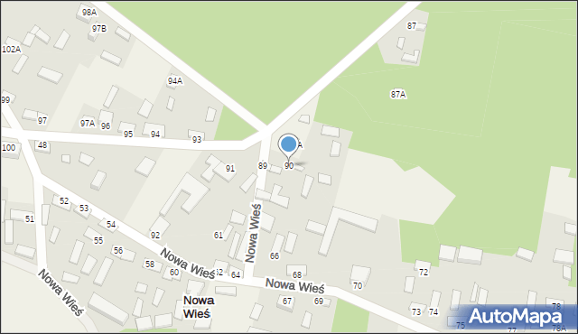 Nowa Wieś, Nowa Wieś, 90, mapa Nowa Wieś