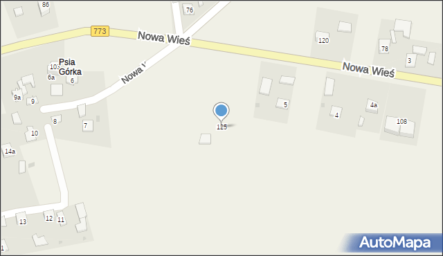 Nowa Wieś, Nowa Wieś, 125, mapa Nowa Wieś