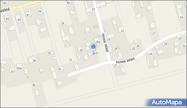 Nowa Wieś, Nowa Wieś, 28, mapa Nowa Wieś