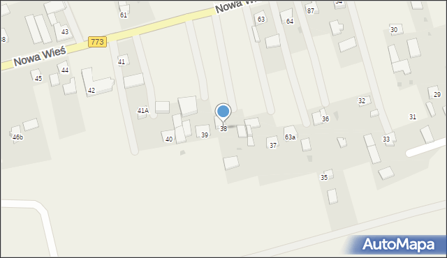 Nowa Wieś, Nowa Wieś, 38, mapa Nowa Wieś