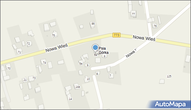 Nowa Wieś, Nowa Wieś, 6a, mapa Nowa Wieś