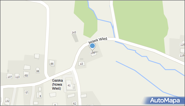 Nowa Wieś, Nowa Wieś, 135, mapa Nowa Wieś