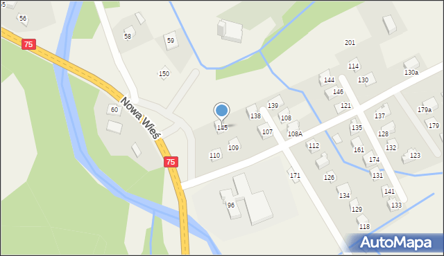 Nowa Wieś, Nowa Wieś, 145, mapa Nowa Wieś