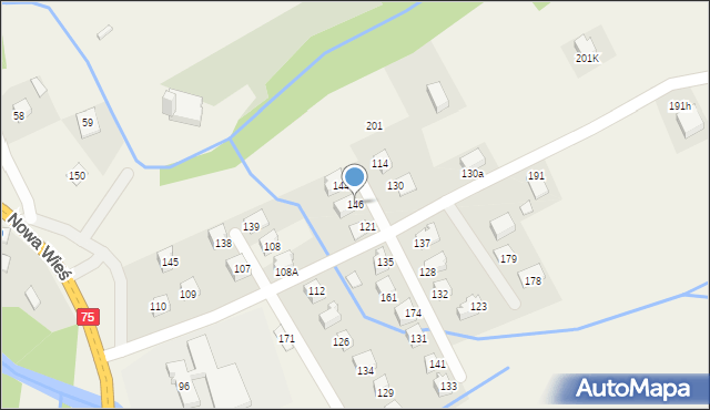 Nowa Wieś, Nowa Wieś, 146, mapa Nowa Wieś