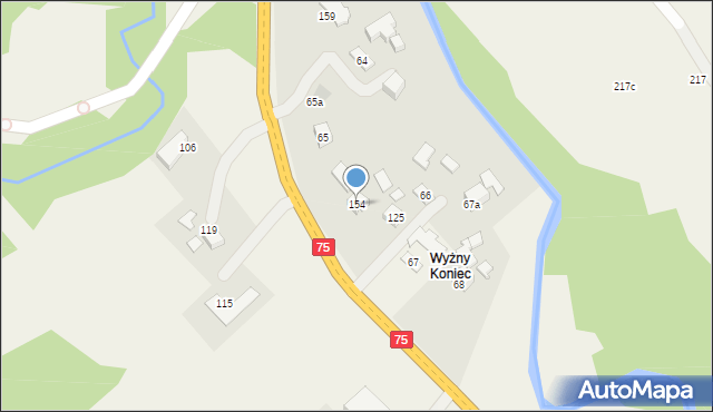 Nowa Wieś, Nowa Wieś, 154, mapa Nowa Wieś