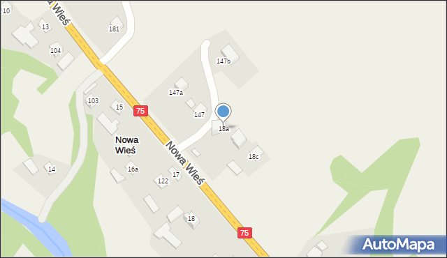 Nowa Wieś, Nowa Wieś, 18a, mapa Nowa Wieś