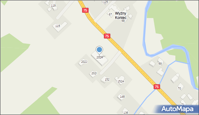 Nowa Wieś, Nowa Wieś, 202A, mapa Nowa Wieś