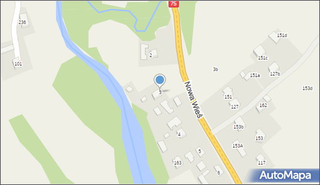 Nowa Wieś, Nowa Wieś, 3, mapa Nowa Wieś