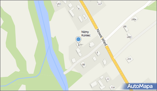 Nowa Wieś, Nowa Wieś, 8, mapa Nowa Wieś