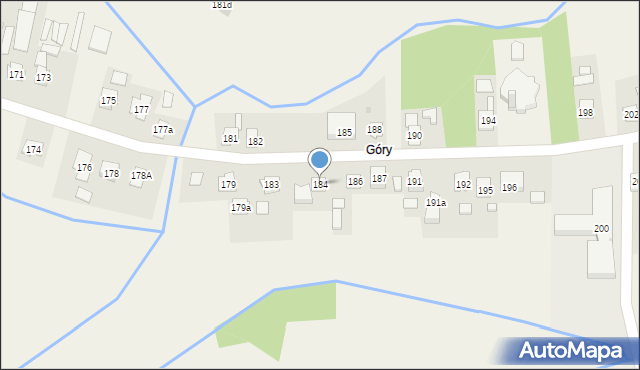 Nowa Wieś, Nowa Wieś, 184, mapa Nowa Wieś