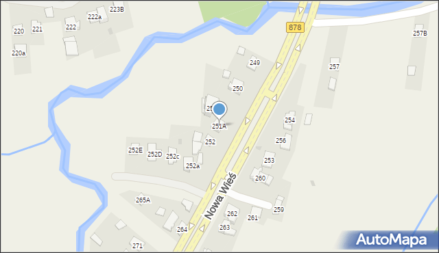 Nowa Wieś, Nowa Wieś, 251A, mapa Nowa Wieś