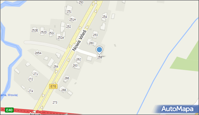 Nowa Wieś, Nowa Wieś, 259, mapa Nowa Wieś