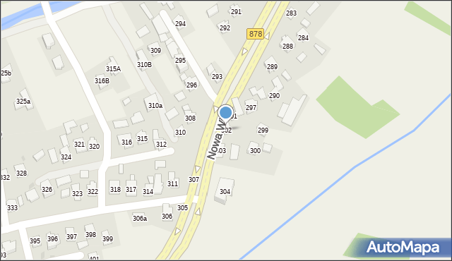Nowa Wieś, Nowa Wieś, 302, mapa Nowa Wieś