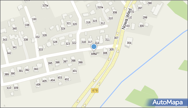 Nowa Wieś, Nowa Wieś, 306a, mapa Nowa Wieś