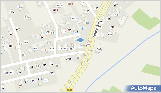 Nowa Wieś, Nowa Wieś, 311, mapa Nowa Wieś