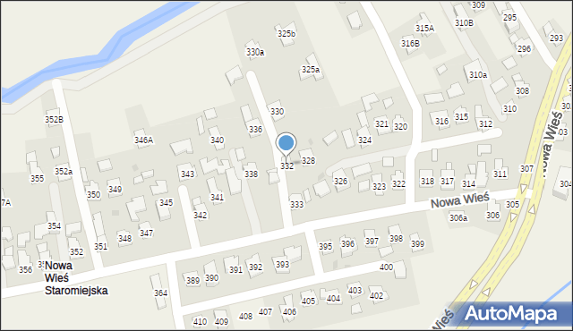 Nowa Wieś, Nowa Wieś, 332, mapa Nowa Wieś