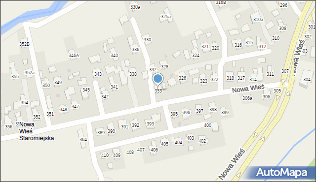 Nowa Wieś, Nowa Wieś, 333, mapa Nowa Wieś