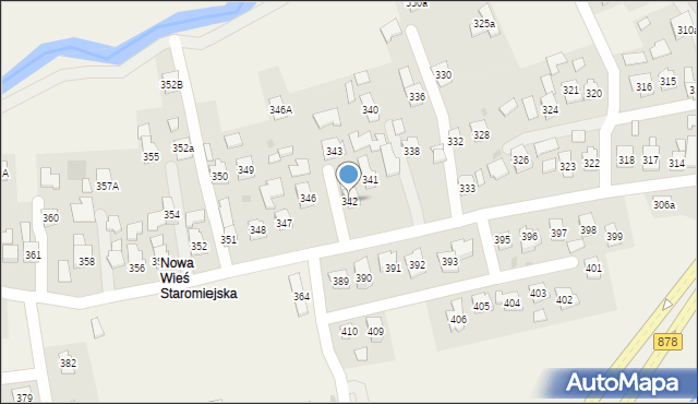 Nowa Wieś, Nowa Wieś, 342, mapa Nowa Wieś