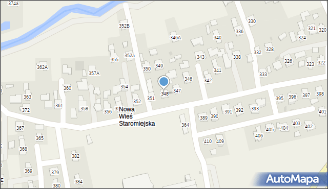 Nowa Wieś, Nowa Wieś, 348, mapa Nowa Wieś