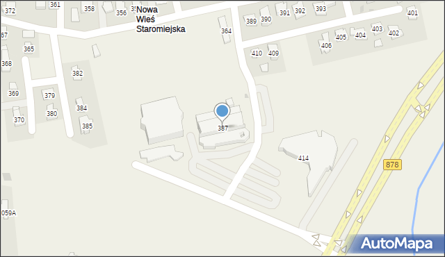 Nowa Wieś, Nowa Wieś, 387, mapa Nowa Wieś