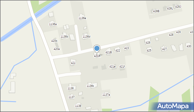 Nowa Wieś, Nowa Wieś, 421A, mapa Nowa Wieś