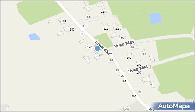 Nowa Wieś, Nowa Wieś, 193, mapa Nowa Wieś