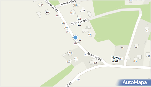Nowa Wieś, Nowa Wieś, 199, mapa Nowa Wieś