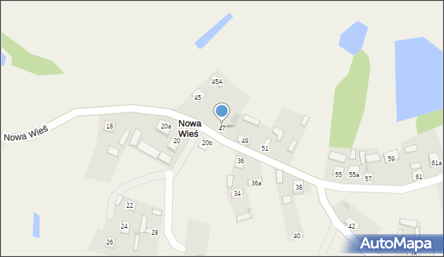 Nowa Wieś, Nowa Wieś, 47, mapa Nowa Wieś