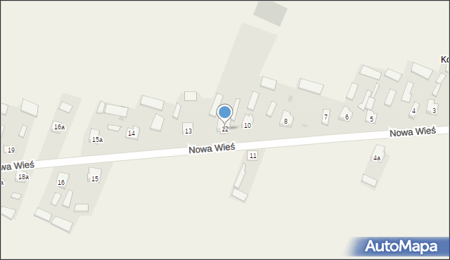 Nowa Wieś, Nowa Wieś, 12, mapa Nowa Wieś