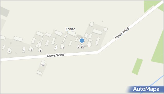Nowa Wieś, Nowa Wieś, 1A, mapa Nowa Wieś