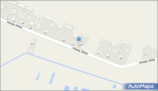 Nowa Wieś, Nowa Wieś, 43, mapa Nowa Wieś